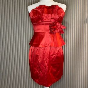 Gianni Bini Red Peplum Cocktail Dress💋 DEAL!
